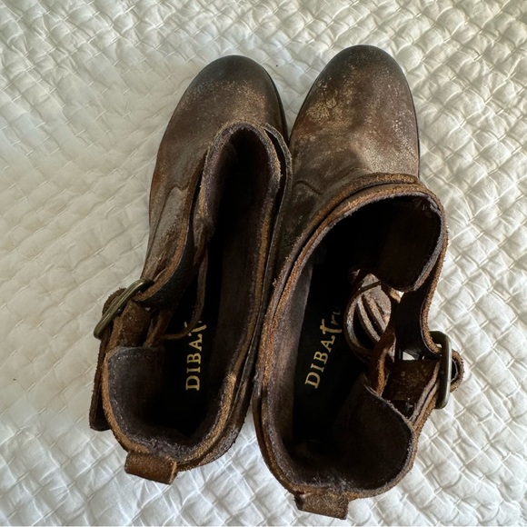 Diba True Distressed Leather Ankle Boots Size 7.5 - Picture 6 of 7